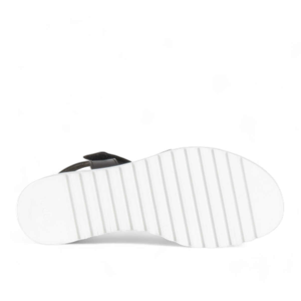GABOR 24.610-61 - THREE STRAP QUARTER STRAP SANDAL - BLACK/SILVER