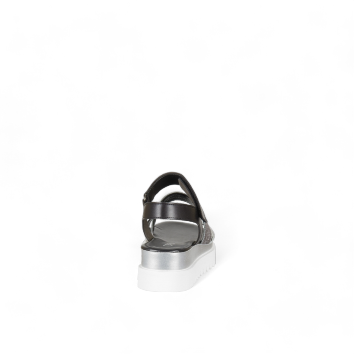 GABOR 24.610-61 - THREE STRAP QUARTER STRAP SANDAL - BLACK/SILVER