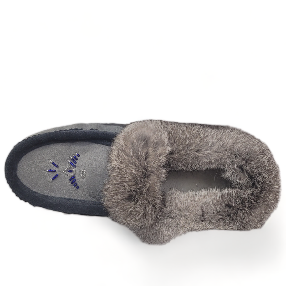 Moccasin Blue/Grey Suede