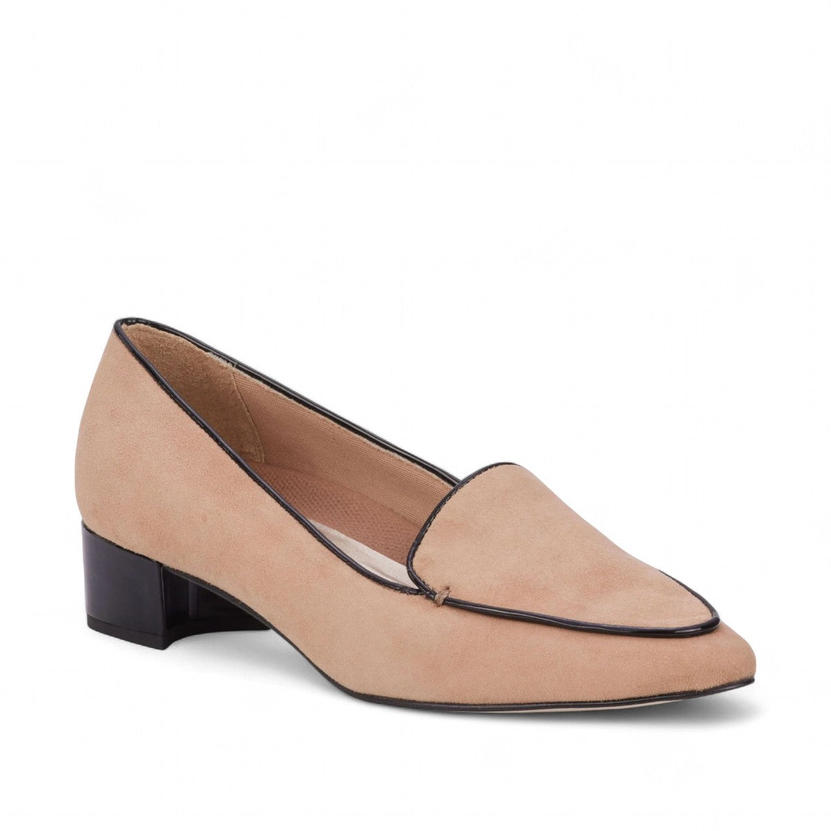 ROS HOMMERSON HONEY NUDE SUEDE/BLACK PATENT