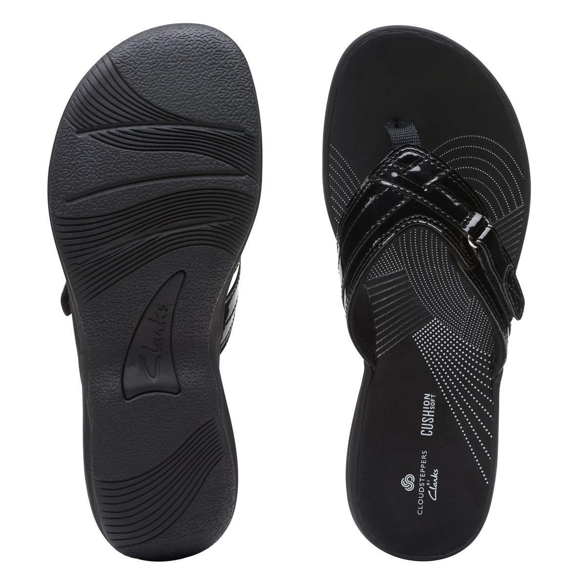 CLARKS BREEZE SEA - BLACK PATENT