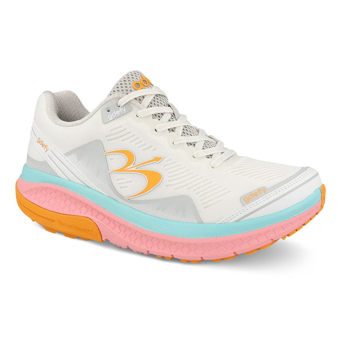 WOMEN'S GDEFY MIGHTY WALK ATHLETIC SHOES - WHITE/PINK