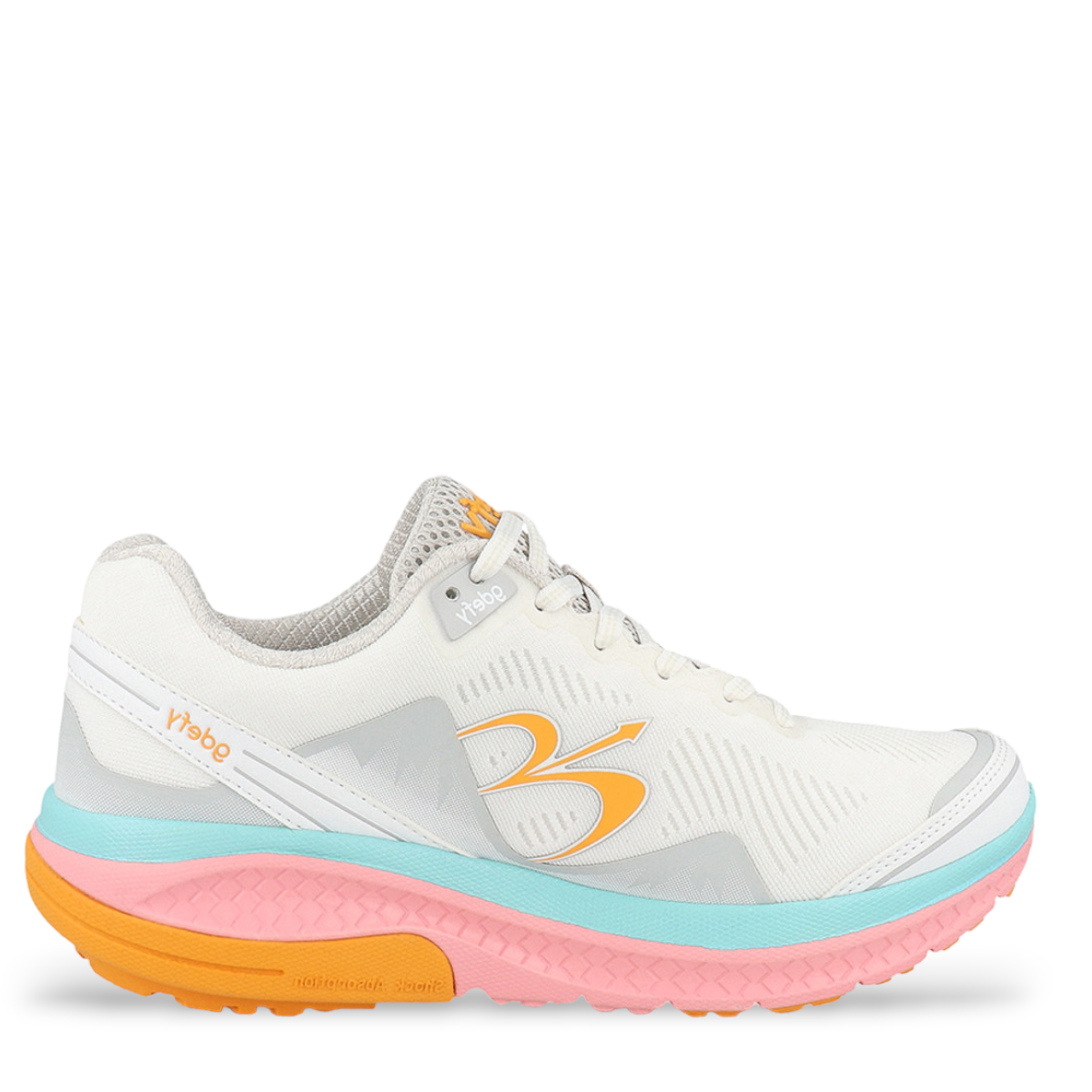 WOMEN'S GDEFY MIGHTY WALK ATHLETIC SHOES - WHITE/PINK