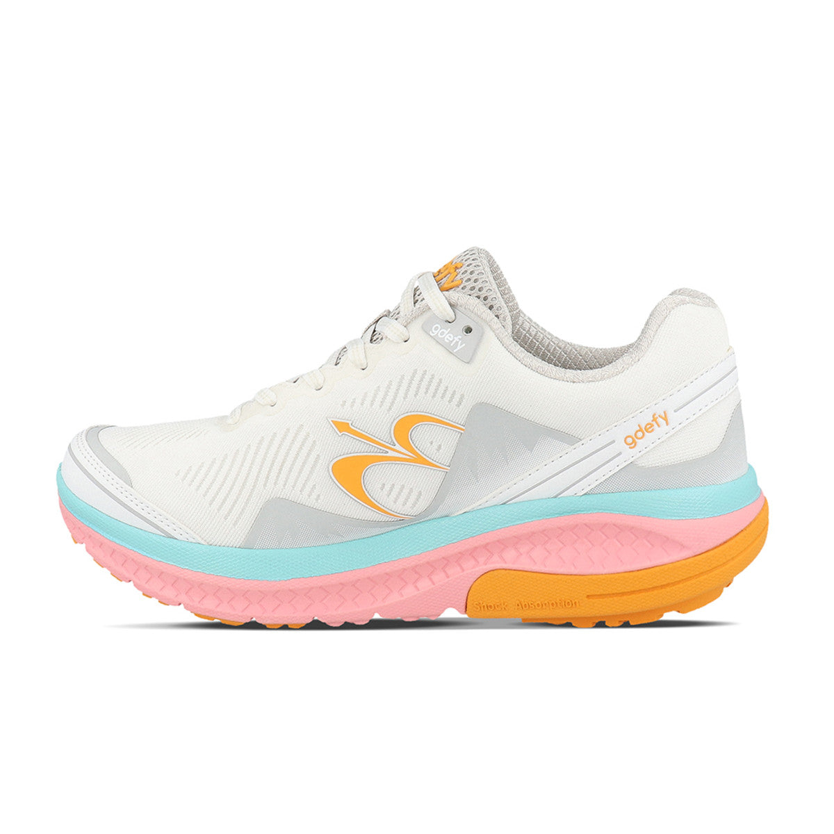 WOMEN'S GDEFY MIGHTY WALK ATHLETIC SHOES - WHITE/PINK