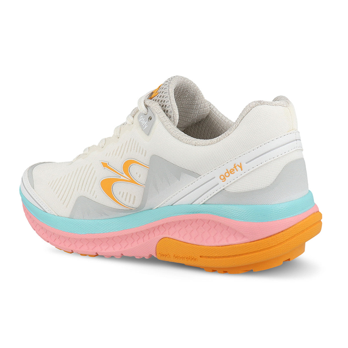 WOMEN'S GDEFY MIGHTY WALK ATHLETIC SHOES - WHITE/PINK