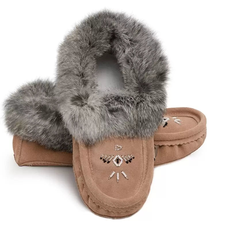Moccasin Brown/Grey Suede
