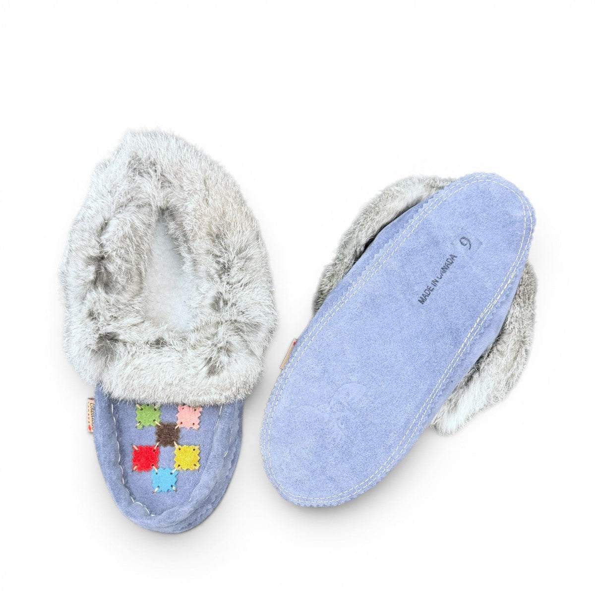 ALBERTA SUEDE MOCCASINS - BLUE