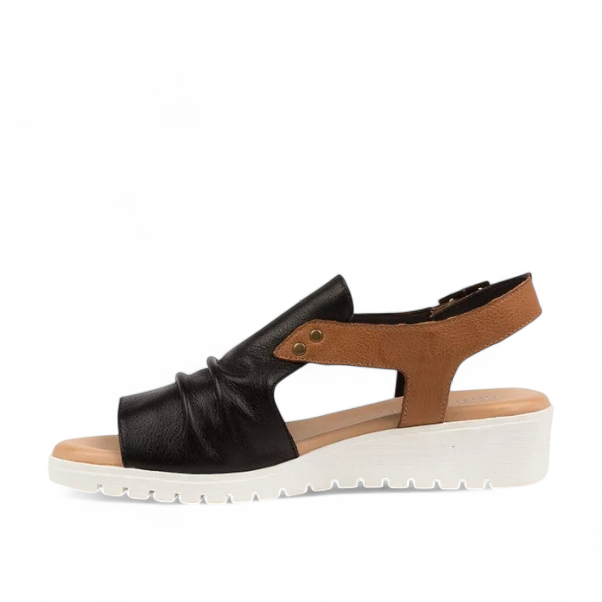 DJANGO & JULITTE MADIS-DJ BLACK-DK TAN-WHITE SOLE