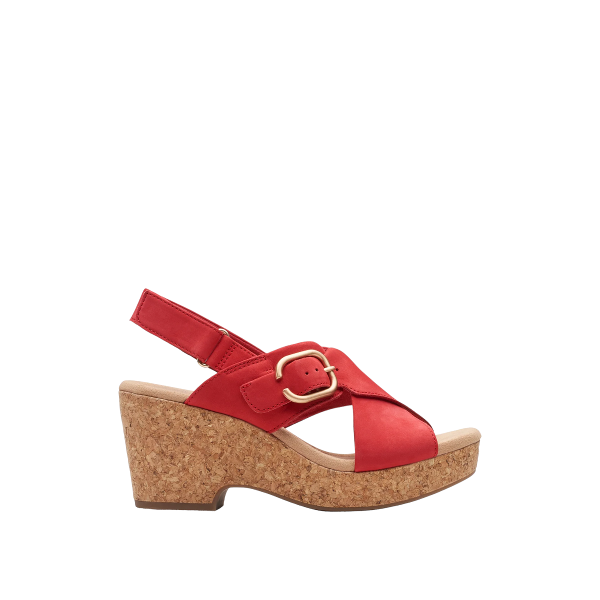 CLARKS GISELLE DOVE - CHERRY NUBUCK