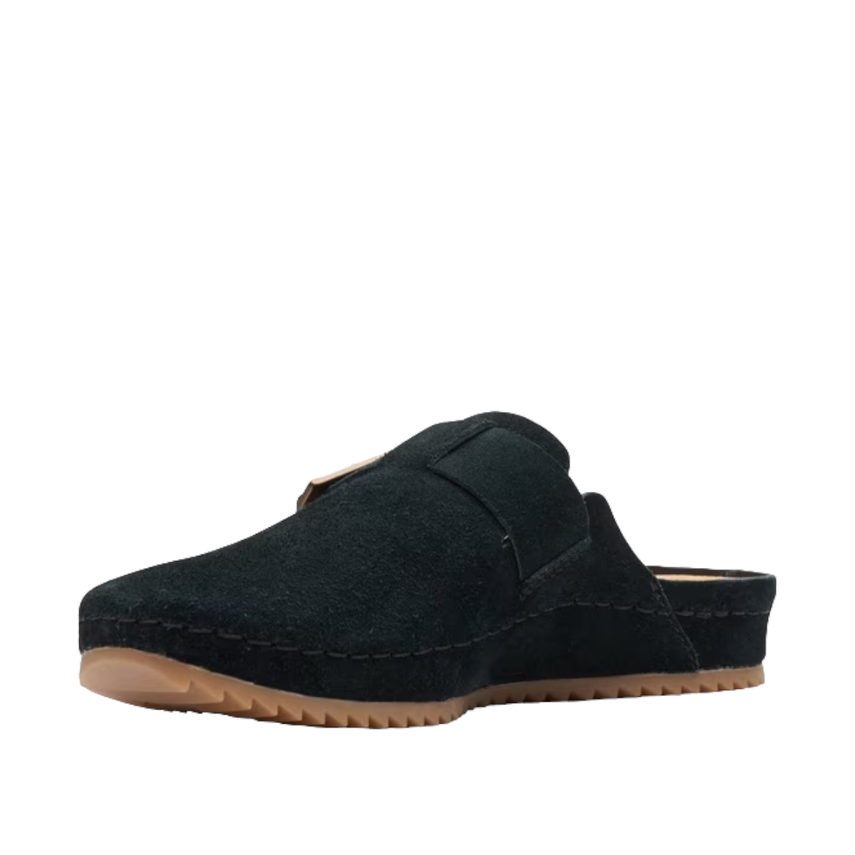 CLARKS BROOKLEIGH MULE - BLACK WARMLINED SUEDE