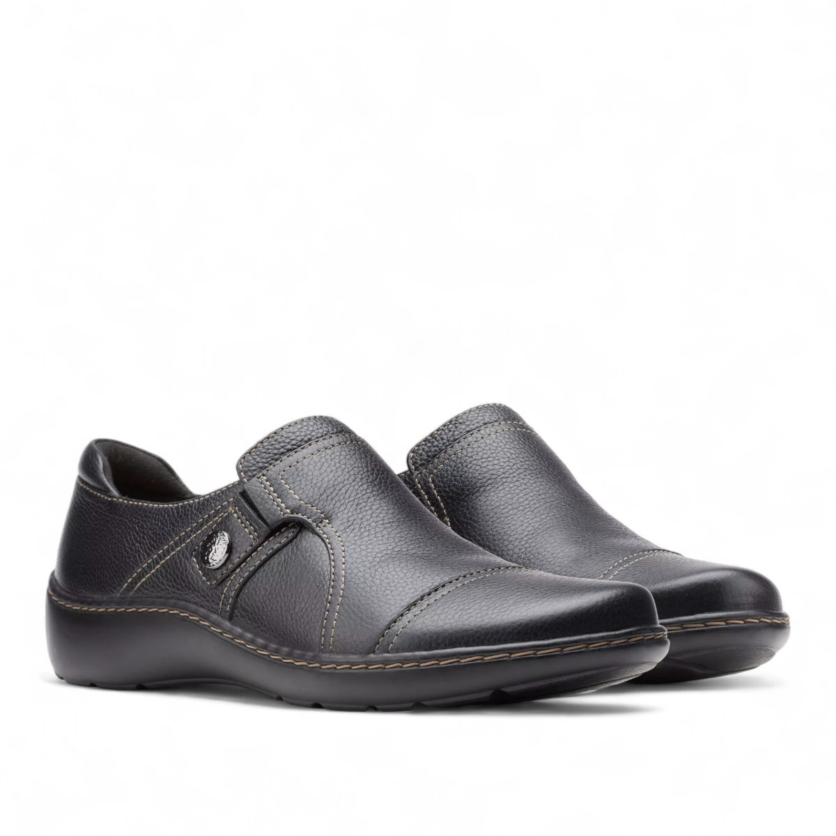 CLARKS CORA POPPY-BLACK TUMBLED