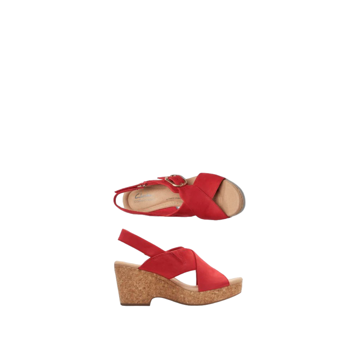 CLARKS GISELLE DOVE - CHERRY NUBUCK