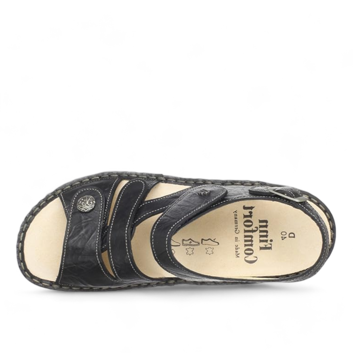 FINN COMFORT GOMERA - PLISSEELIGHT SCHWARZ