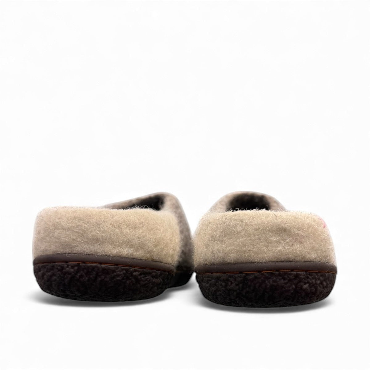 Kathmandu grey wool mule slippers with a comfortable EnergySole rubber base and slip-on design.