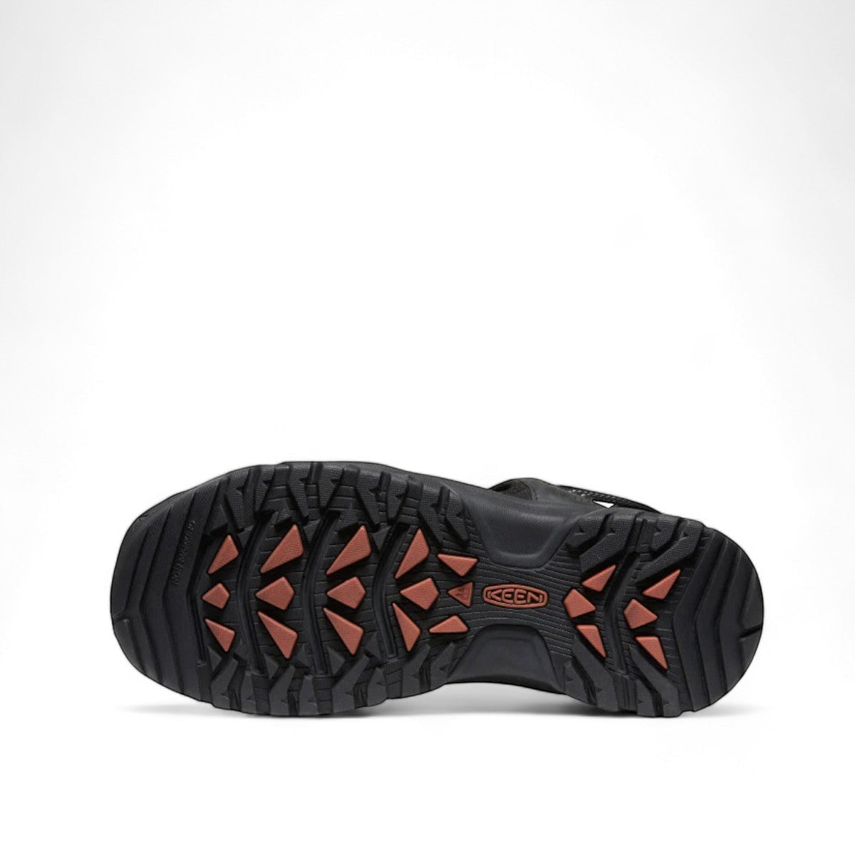 KEEN men's Targhee III closed-toe hiking sandal in gray and black waterproof leather with bungee lacing.