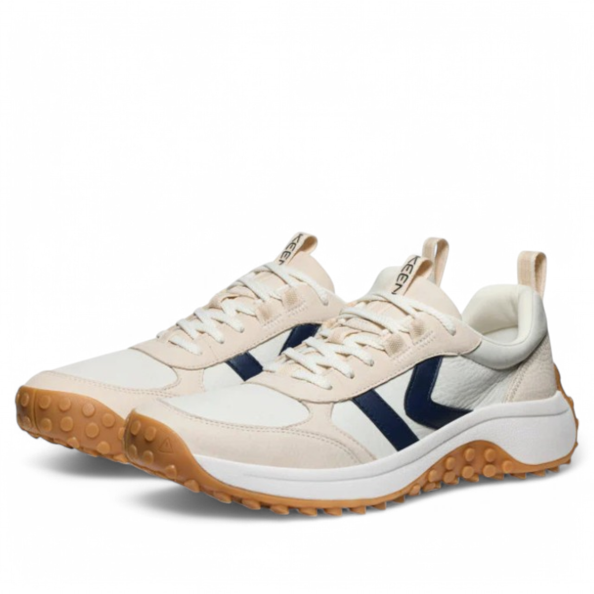 KEEN MEN'S KS86 LEATHER SNEAKER - BIRCH/STAR WHITE