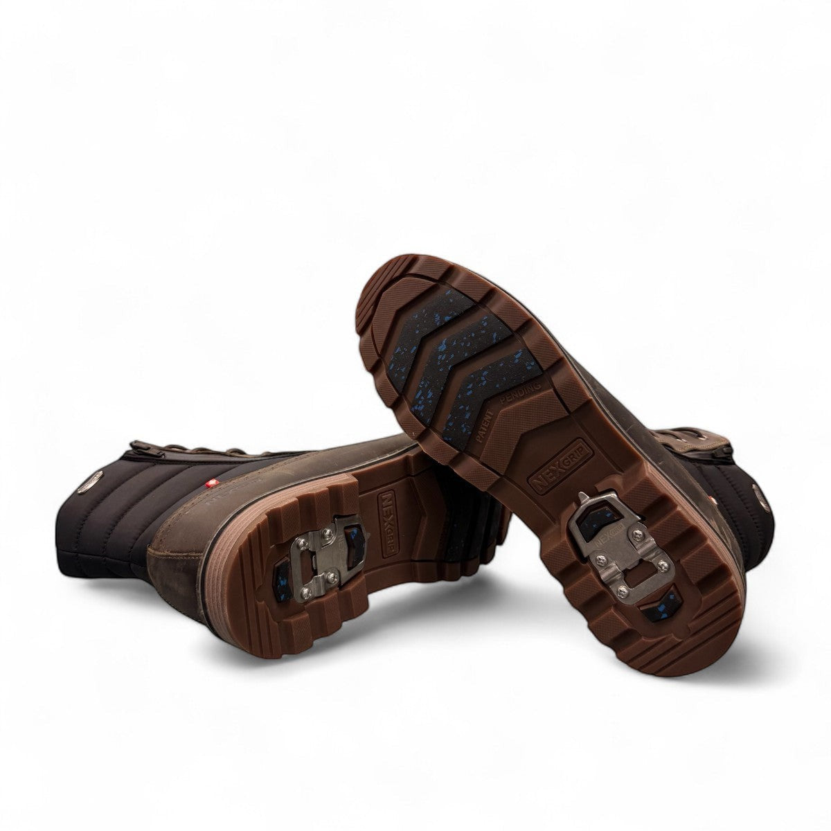 NexGrip Ice Kim 6.0 oatmeal leather winter boots with side zipper and rugged ice grip sole.
photo of the bottom side