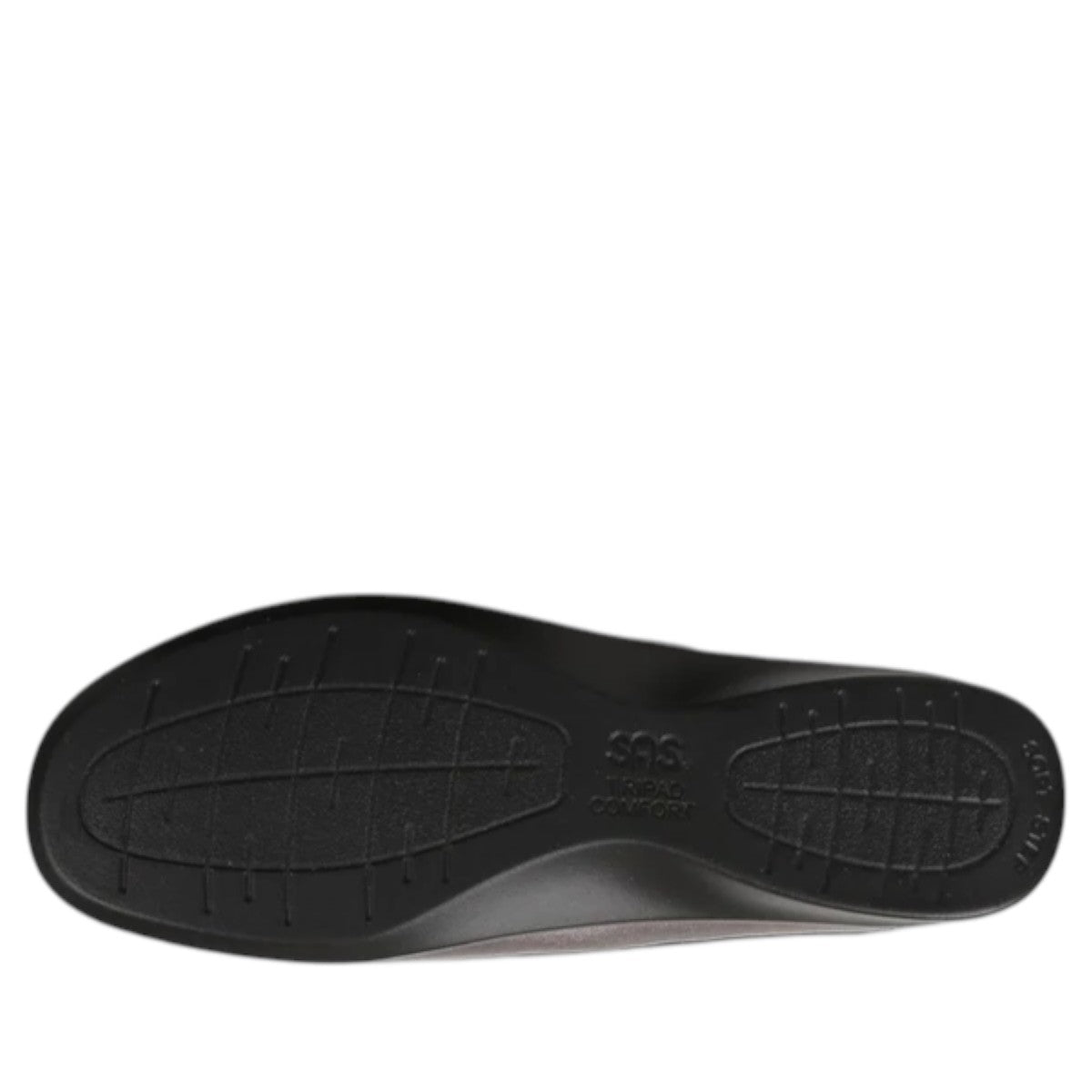 SAS Roamer Santolina metallic grey leather comfort shoe with cutout details and adjustable strap.
photo of the bottom side