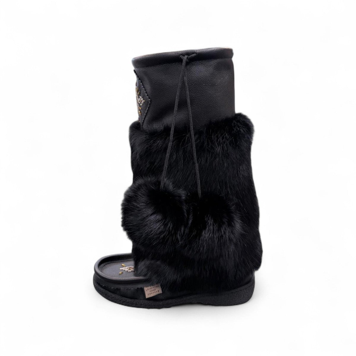 LAURENTIAN CHIEF IMPERIAL 16 " LEATHER BOOTS BLACK