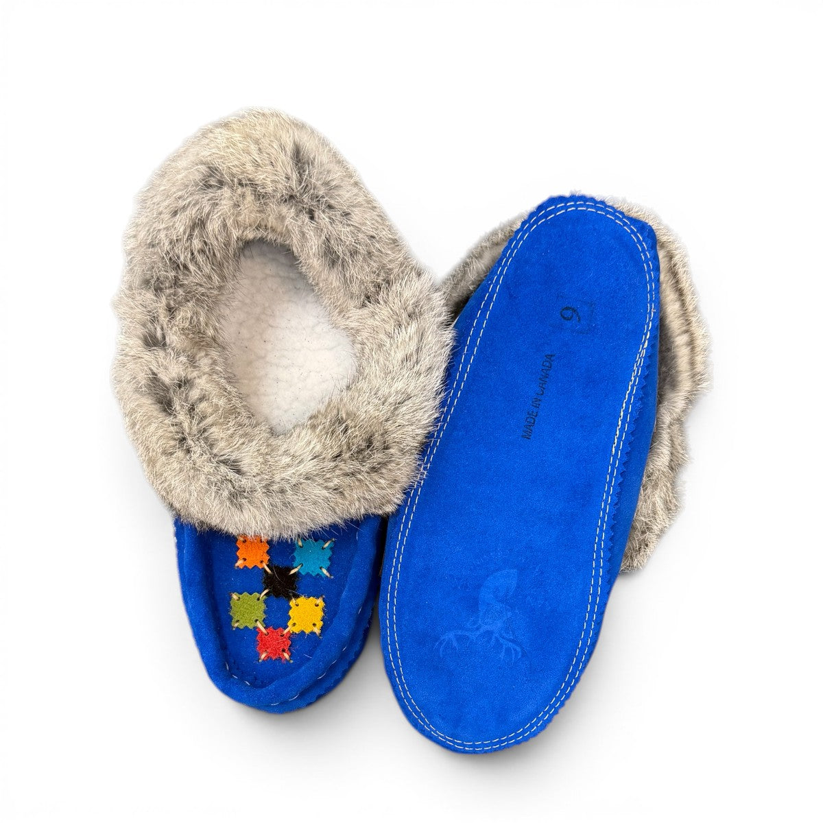 ALBERTA SUEDE MOCCASINS - NAVY BLUE