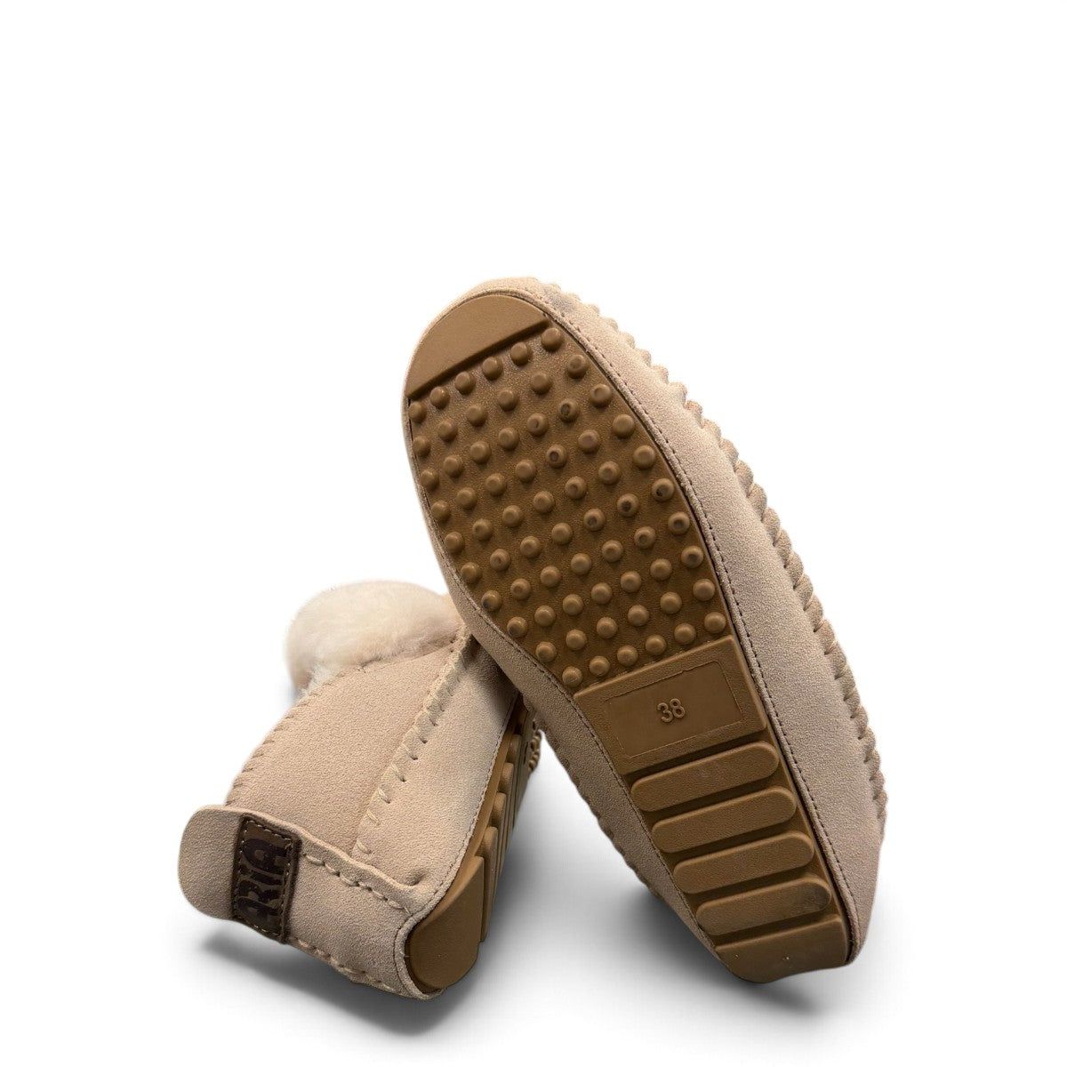 ARIA TARA MOCCASIN SLIPPERS - CREAM