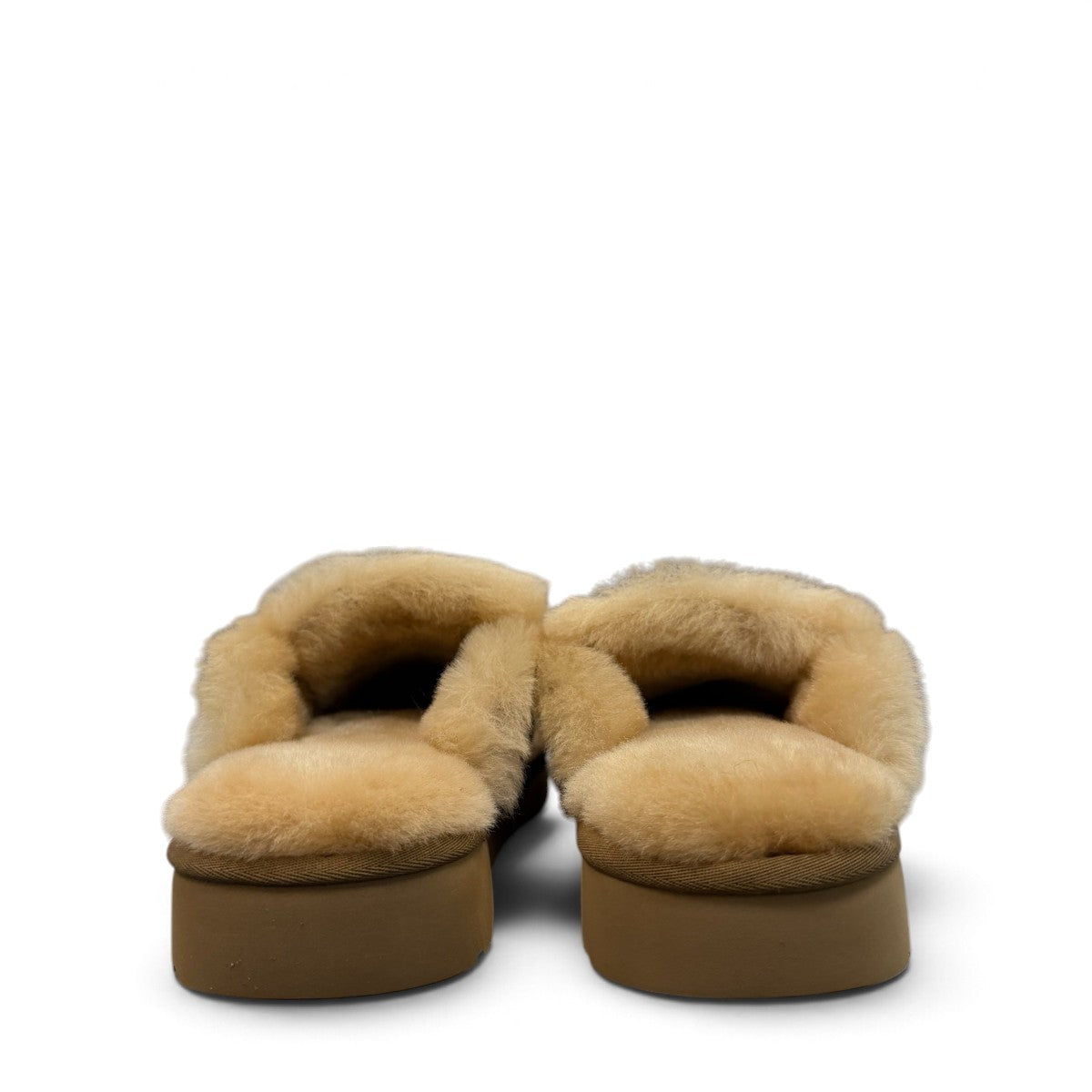 ARIA FUMAN MOCCASIN SLIPPERS - TAN