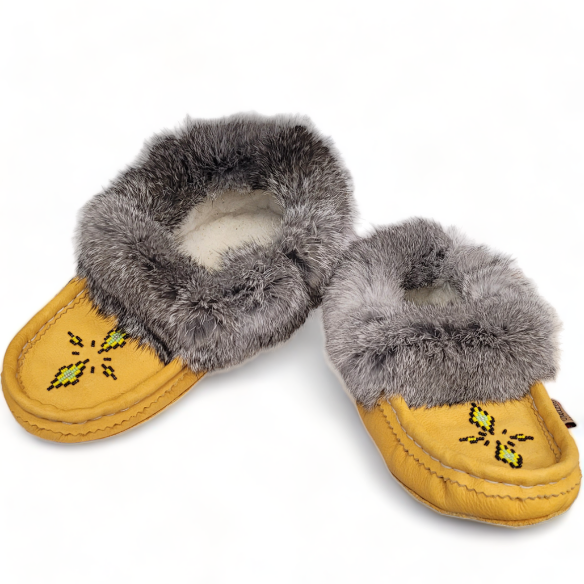 Moccasin Yellow/Grey Suede