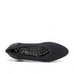 ROS HOMMERSON HESTER BLACK KNIT BLACK LEATHER