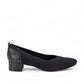 ROS HOMMERSON HESTER BLACK KNIT BLACK LEATHER