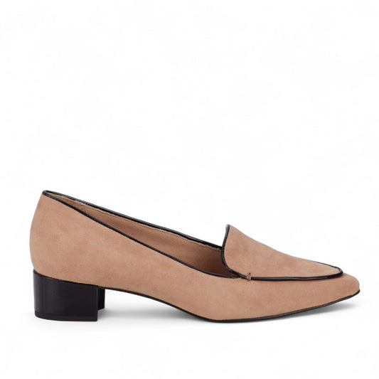 ROS HOMMERSON HONEY NUDE SUEDE/BLACK PATENT