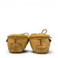 Alberta yellow genuine caribou hide leather moccasins with a soft double leather sole and lace-up front.
photo of the back side
