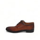 Atropat Kellyi brown leather lace-up dress shoe with polished finish and subtle handmade stitching details. Photo of inside side view.