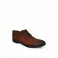 Atropat Kellyi brown leather lace-up dress shoe with polished finish and subtle handmade stitching details. Photo of front view.