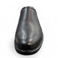 Atropat Lalehzar black genuine leather slip-on shoe with handmade stitching and rubber outsole. Photo of front view.