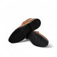 Atropat Nezami 2 brown genuine leather ankle boots with handmade stitching and rubber outsole. Photo of bottom view.