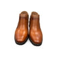 Atropat Nezami 2 brown genuine leather ankle boots with handmade stitching and rubber outsole. Photo of upper view.