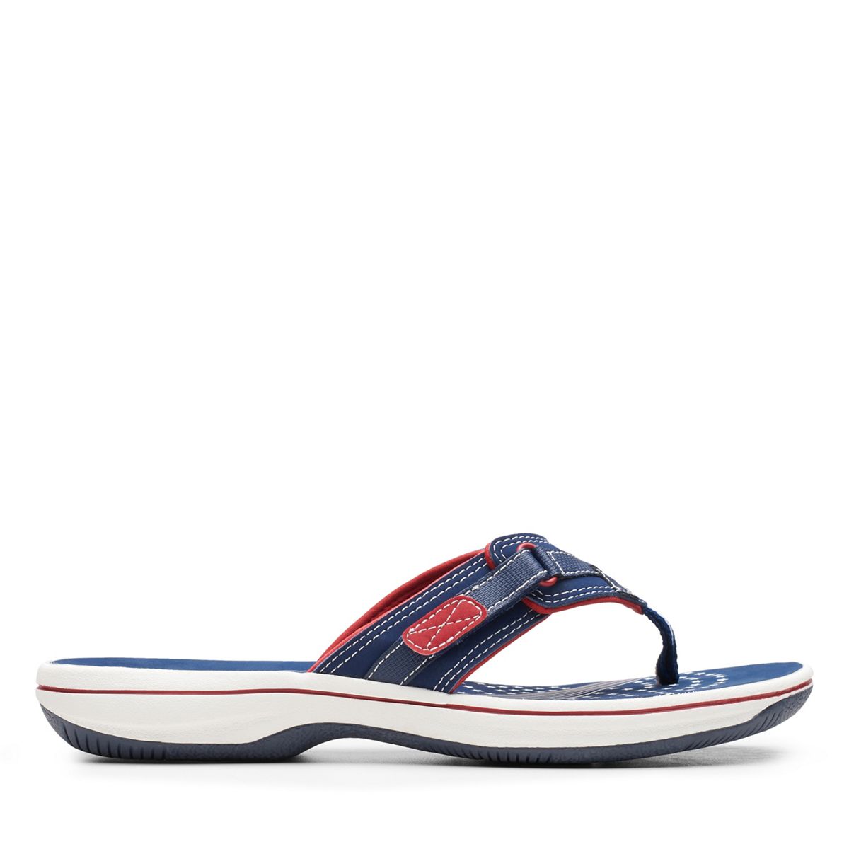 CLARKS BREEZE SEA - NAVY/RED