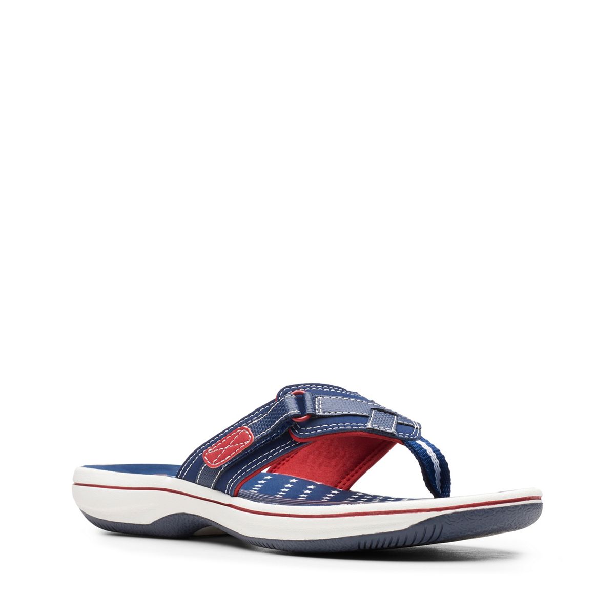 CLARKS BREEZE SEA - NAVY/RED