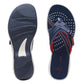 CLARKS BREEZE SEA - NAVY/RED