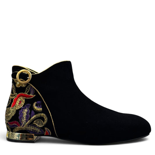 DJANGO & JULIETTE FIANNI-DJ - BLACK EMBROIDERY - BLACK - VELVET