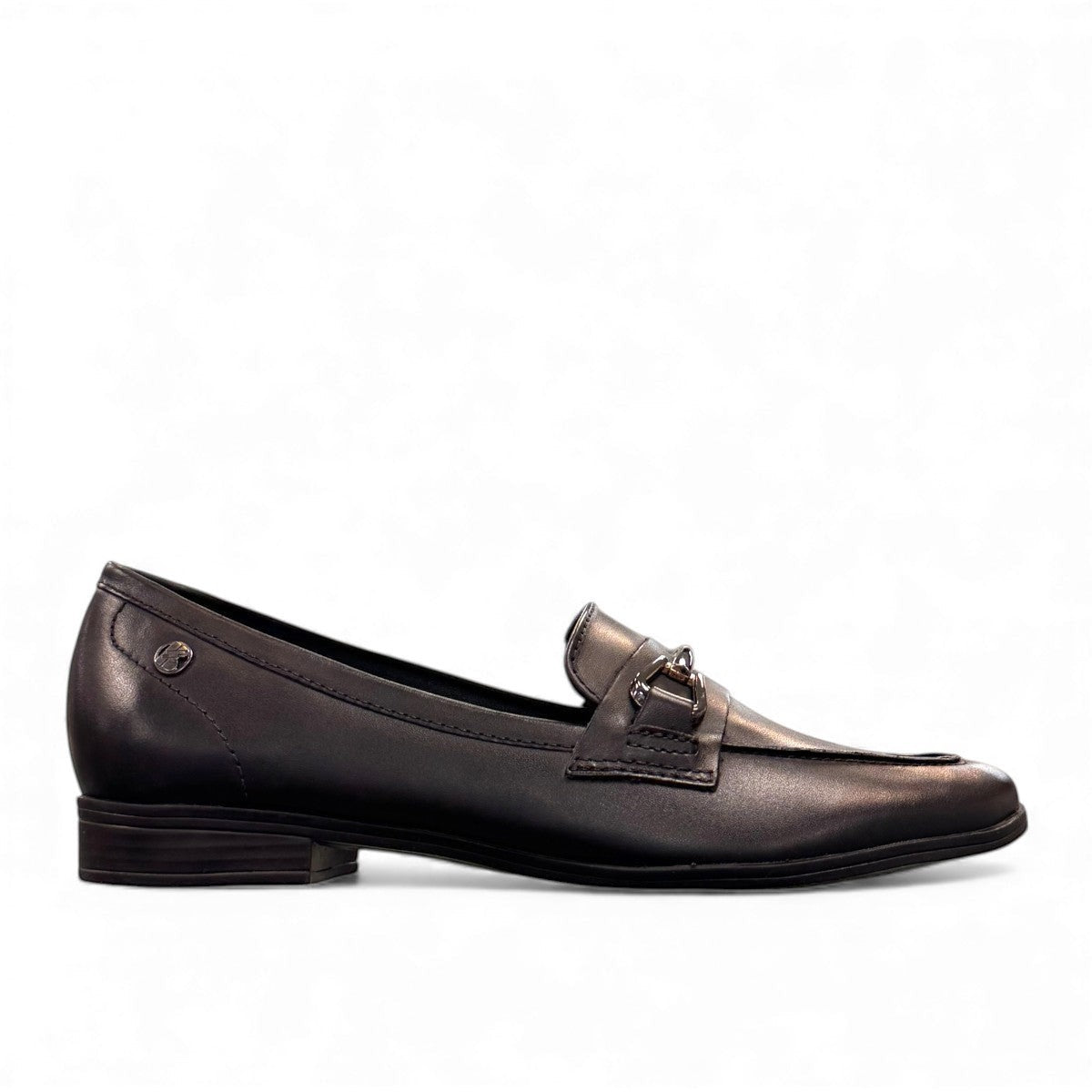 Bottero  black leather loafers with a metal horsebit detail and a classic slip-on silhouette.