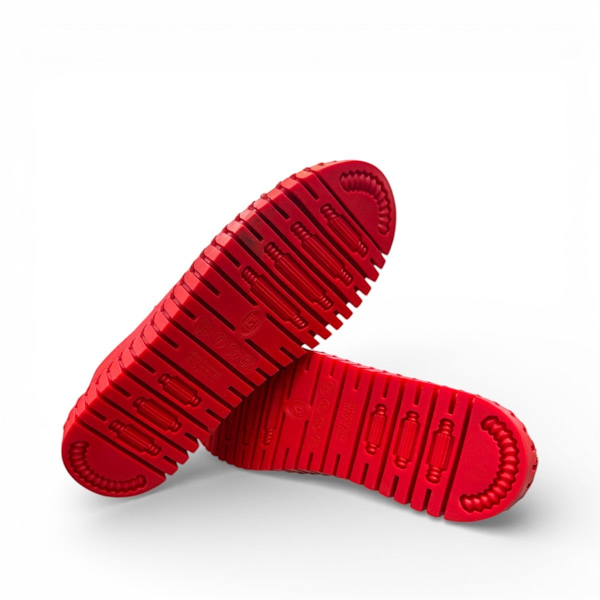 Bottero Garry red leather slip-on sneaker with a flexible ridged sole and low profile design.