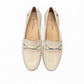 Bottero Day off-white leather loafers featuring a classic silhouette and elegant metal horsebit detail.