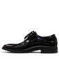 COLLEXION F7067M black patent leather lace-up dress shoe with a sleek, polished formal silhouette.
photo of the left side