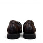 COLLEXION F7067M coffee brown leather penny loafer with a classic slip-on design.
photo of the back side