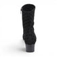 DJANGO & JULIETTE Hartful black stretch ankle bootie with polka dot pattern and block heel.
photo of the back side