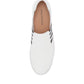 DJANGO & JULITTE BECCA-DJ white patent leather slip-on sneakers with black striped elastic gussets. Photo of upper view.