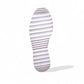 DJANGO & JULIETTE lilac leather platform loafers with a sporty rubber wedge sole and slip-on design. Photo of bottom view.
