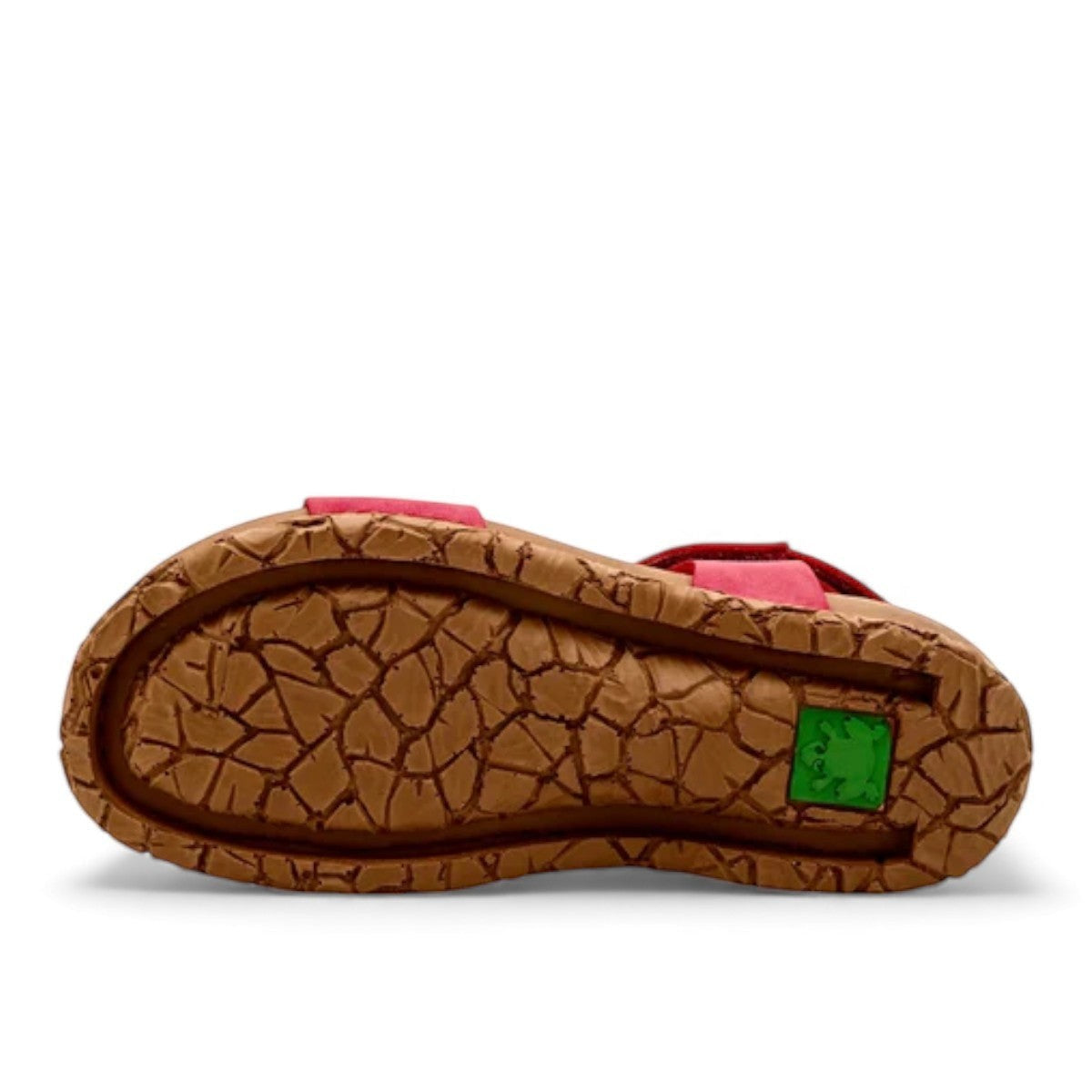 El Naturalista Tabernas red vegan sandal with adjustable strap and textured ergonomic sole
