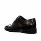Fit minab black leather lace-up oxford shoe with cap toe and handmade stitching for formal or smart casual wear.